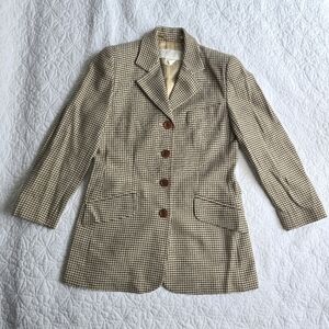 Escada Vintage 90s Wool Cashmere Blend Notch Lapel Blazer